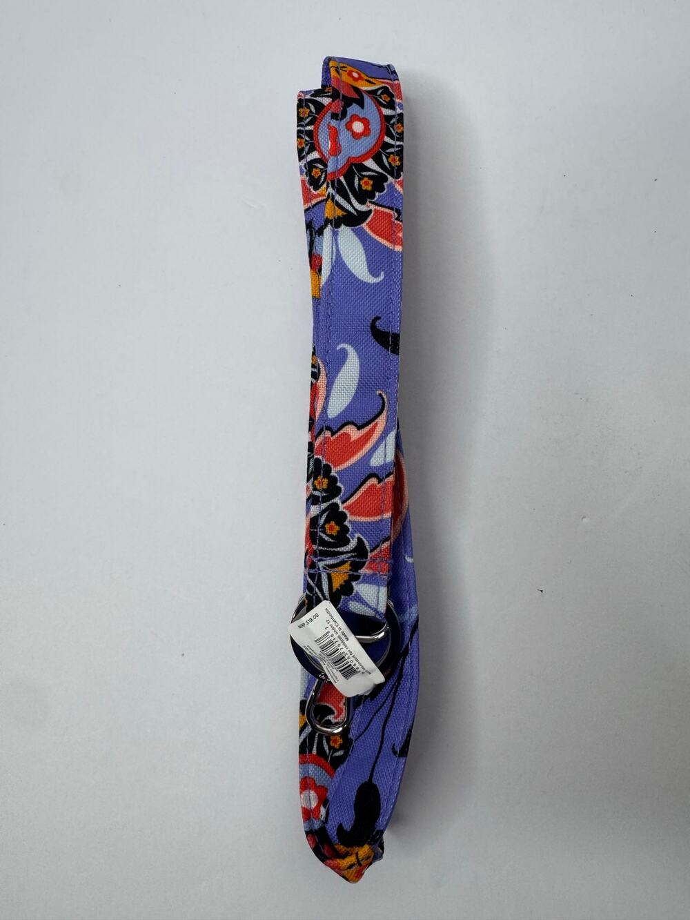 Vera Bradley Lighten Up Wide Lanyard Mural Garden Floral Purple Blue NWT